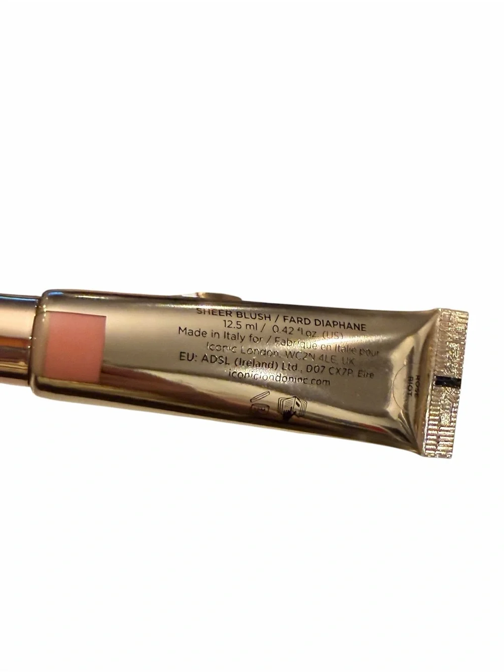 Iconic London Sheer Blush Shade Rose Riot 12.5ml .42 oz NEW Made In Italy